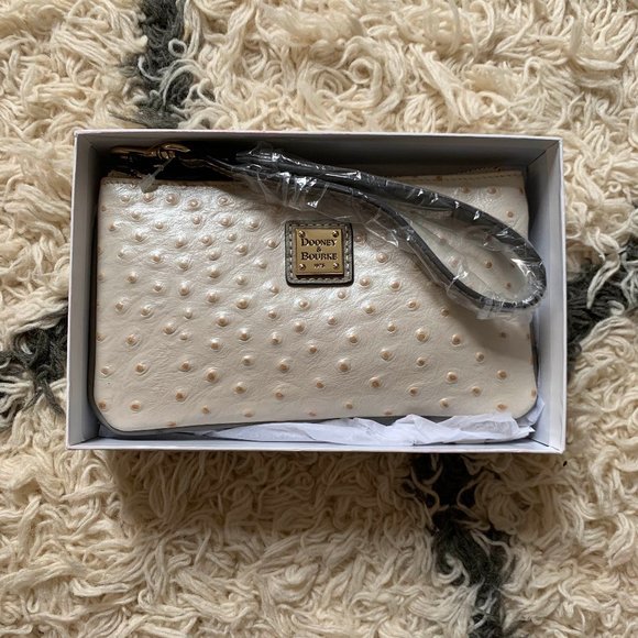 Dooney & Bourke Handbags - Dooney & Bourke Wristlet in Pearl White NWT